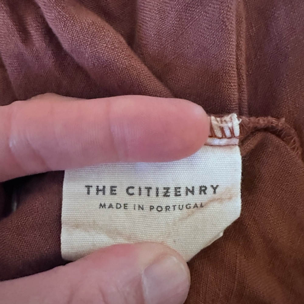 The Citizenry 100% French Linen Duvet Cover Terracotta Colored King B35 - Picture 13 of 13